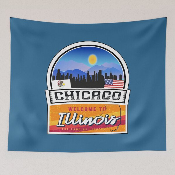 Item preview, Chicago, Welcome to Illinois, The Land of Lincoln | Illinois State and Cities Series -7 designed and sold by WorldStateArt.