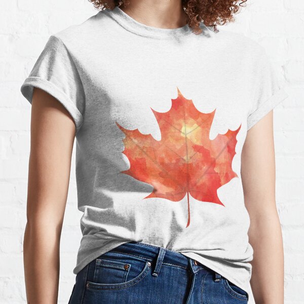 Watercolor Maple Leaf Classic T-Shirt