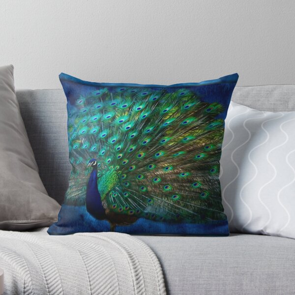 Being Yourself - Peacock Art Throw Pillow