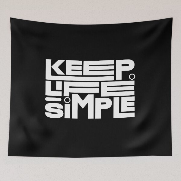 Item preview, Keep Life Simple-White Motivational Quote designed and sold by PixelGrafiks.