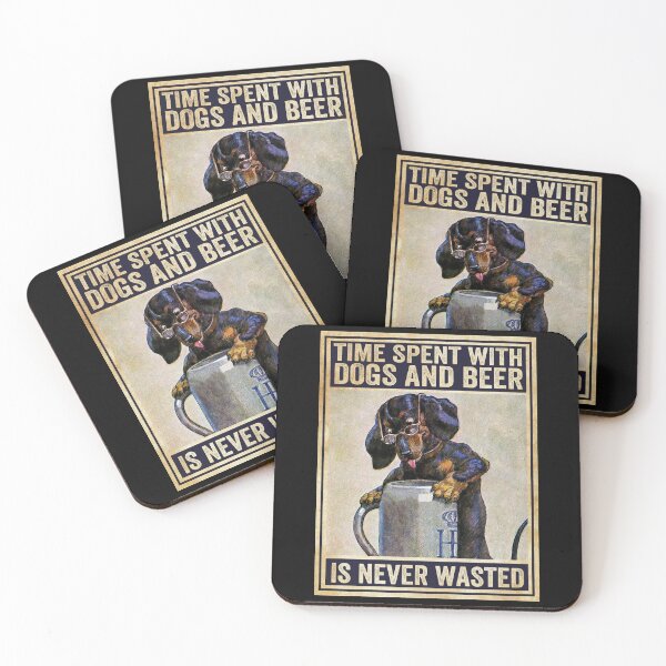 Item preview, Dog Time Spent With Dogs And Beer Is Never Wasted designed and sold by vertzzeh1.