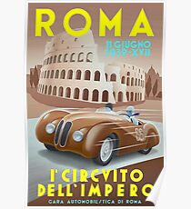 ROMA: Weinlese Grand Prix Impero Auto Racing Print Poster