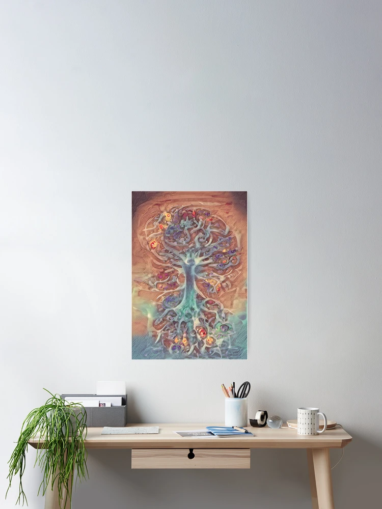 Thumbnail 2 of 3, Poster, Brain Tree designed and sold by TiltedCode.
