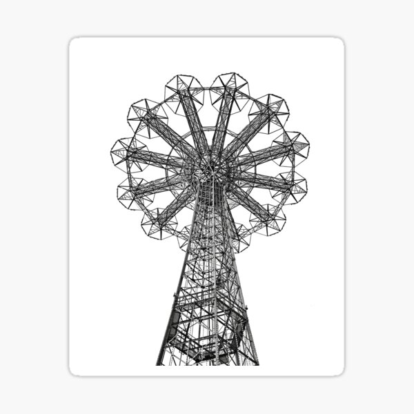 Aperçu de l'œuvre Saut en parachute de Coney Island No. 1-2 créée et vendue par SandyTaylorNYC.
