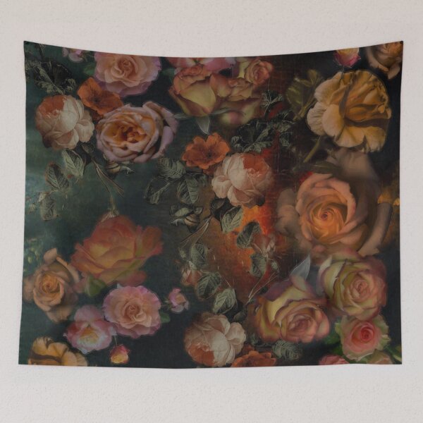 Item preview, Roses In Fall Vintage Colors Botanical Midnight Garden Flowers designed and sold by IZiets.