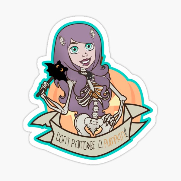 Don't panic & be a pumpkin Pegatina