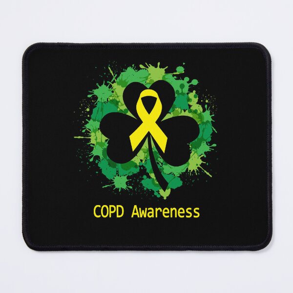 Item preview, COPD Awareness Clover Ribbon Happy Patricks Day Support COPD Warrior Gifts designed and sold by Tammyilaria.