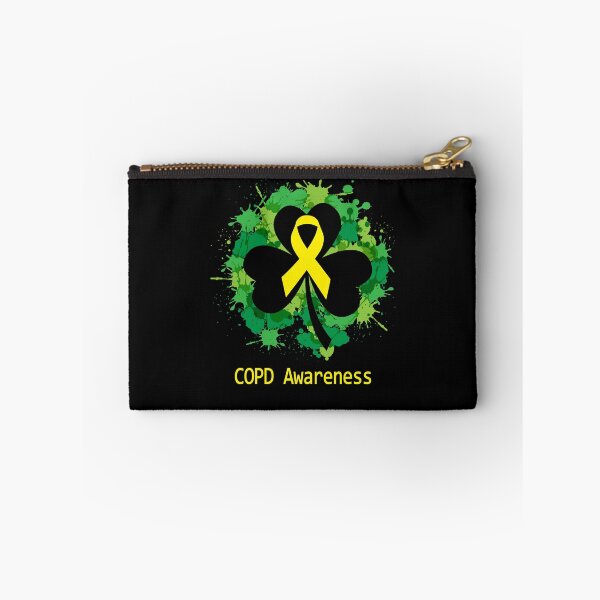 Item preview, COPD Awareness Clover Ribbon Happy Patricks Day Support COPD Warrior Gifts designed and sold by Tammyilaria.