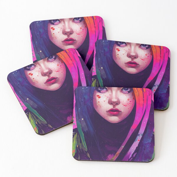 Item preview, Anime Girl Watercolor Portrait designed and sold by dnielx.