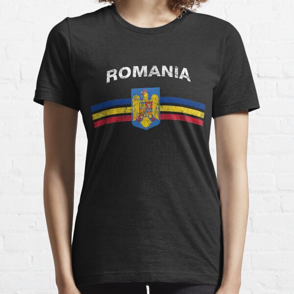 Romanian Flag Shirt - Romanian Emblem & Romania Flag Shirt Essential T-Shirt