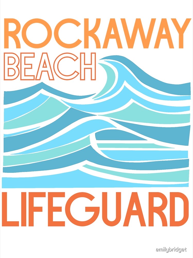 "Rockaway Beach Lifeguard" Poster for Sale by emilybridget Redbubble
