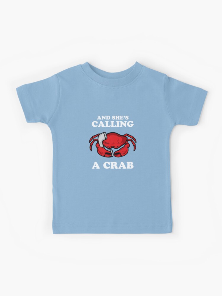 Blue Crab Reel Crabby Cotton Crew Short Sleeve T-Shirt - Reel Fishy