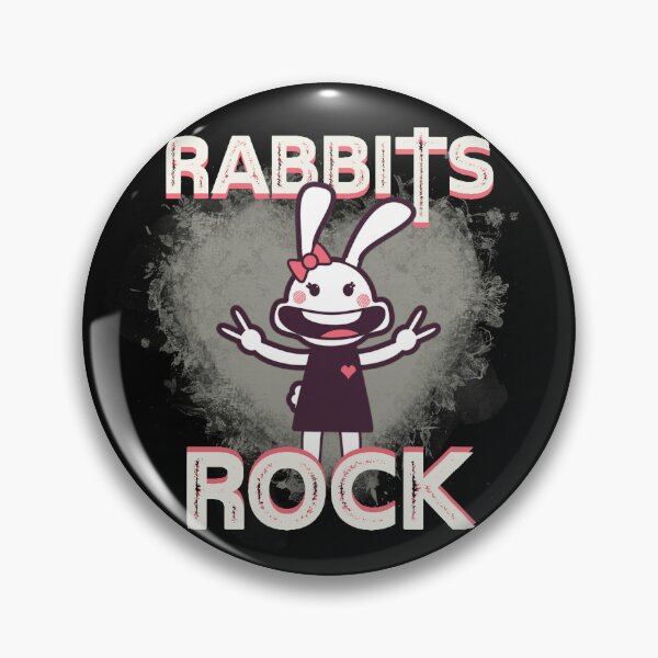 Item preview, Rabbits Rock! Party Bunny Heart Slogan designed and sold by CRHPOD20.