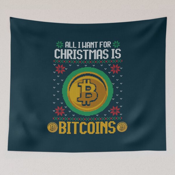 Item preview, All I Want For Christmas Is Bitcoin Funny Ugly Sweater Bitcoin Christmas Gift For Cryptocurrency lov                            designed and sold by LeedsDesign2.