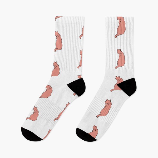 Item preview, Orange or Pink Cat looking back designed and sold by MariaMediascape.