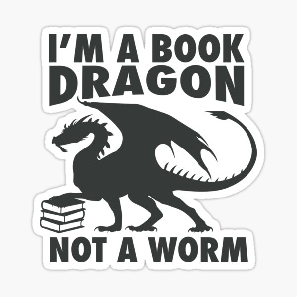 I'm a Book Dragon Sticker