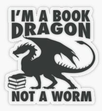 Pegatina transparente Soy un dragón libro