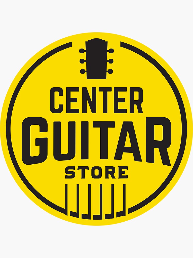 "Center Guitar Store Sticker" Sticker for Sale by wafizimamul Redbubble
