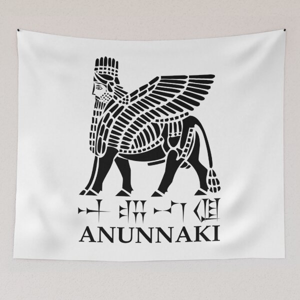 Item preview, Anunnaki, Lamassu, Cuneiform Text, (BlackWhite)   designed and sold by nerdysquatchh.