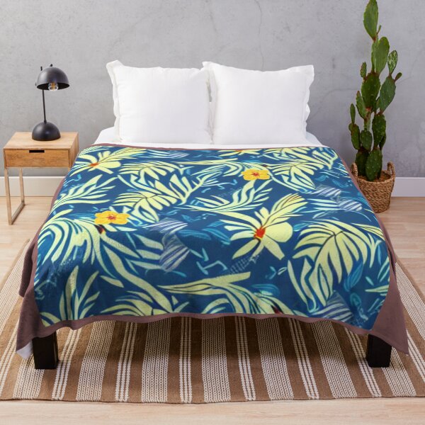 Item preview, VINTAGE yellow and blue HAWAIIN designed and sold by starfishstuff.