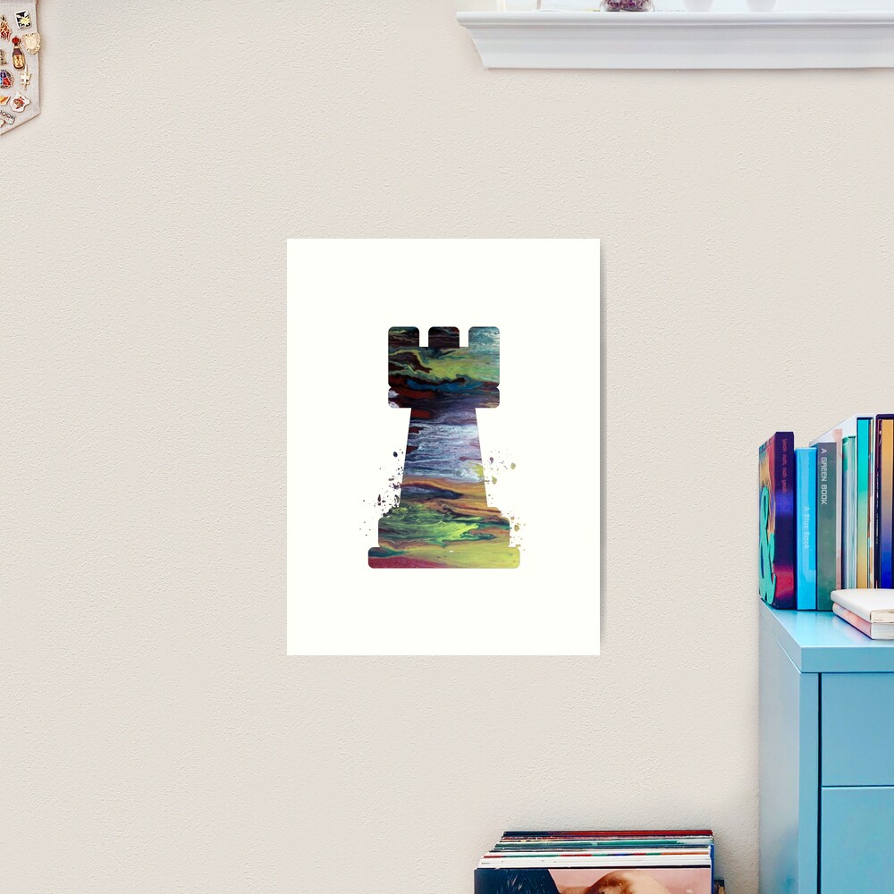 Wall Art Print, Cosmic Chess Rook