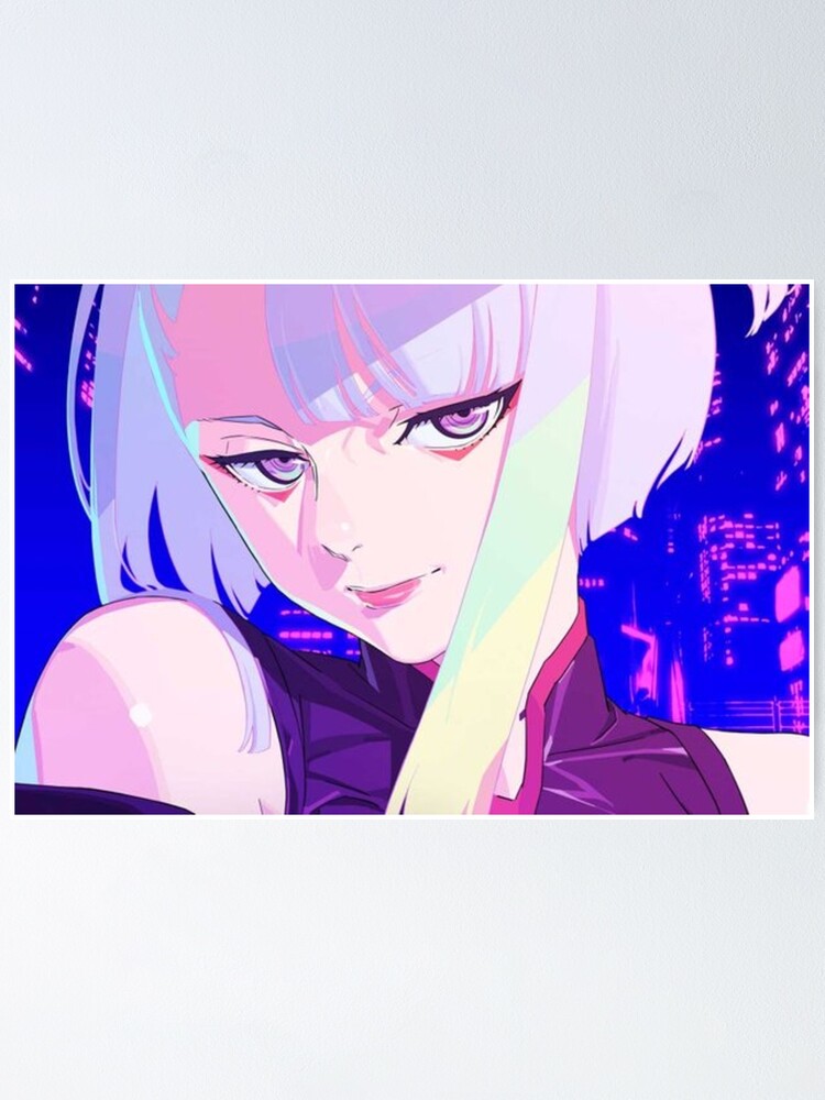Cyberpunk: Edgerunners, cyberpunk, anime girls, Lucyna Kushinada (Cyberpunk:  Edgerunners), Moon, fan art
