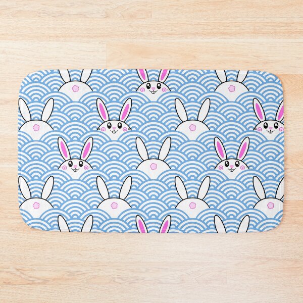 Item preview, Water bunnies (with cute fluffy butts lol) and waves | Chinese year of the rabbit designed and sold by mixMixtli.