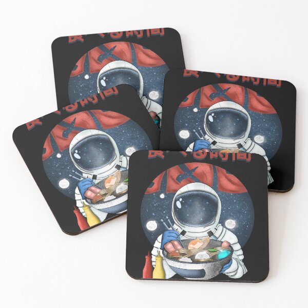 Item preview, astronaut eating ramen designed and sold by shirtpublic.