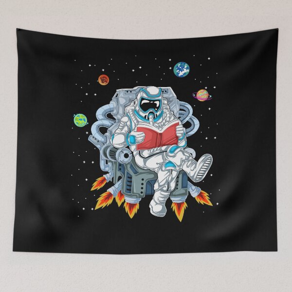 Item preview, astronaut reading in space designed and sold by shirtpublic.