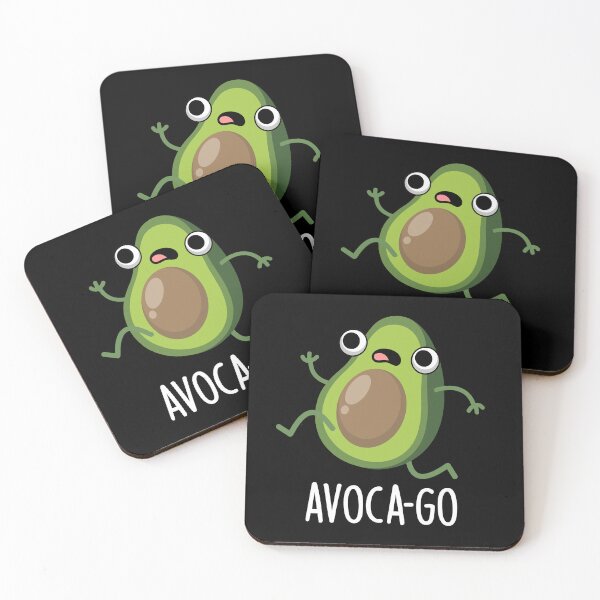 Item preview, Avoca-go Funny Avocado Puns (Dark BG) designed and sold by punnybone.