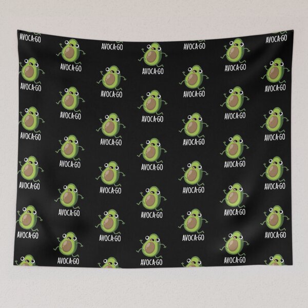 Item preview, Avoca-go Funny Avocado Puns (Dark BG) designed and sold by punnybone.