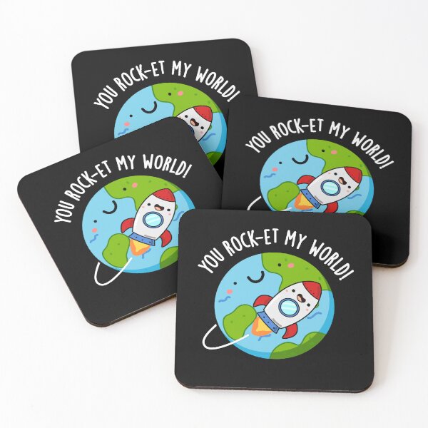 Item preview, You Rock-et My World Funny Rocket Puns (Dark BG) designed and sold by punnybone.