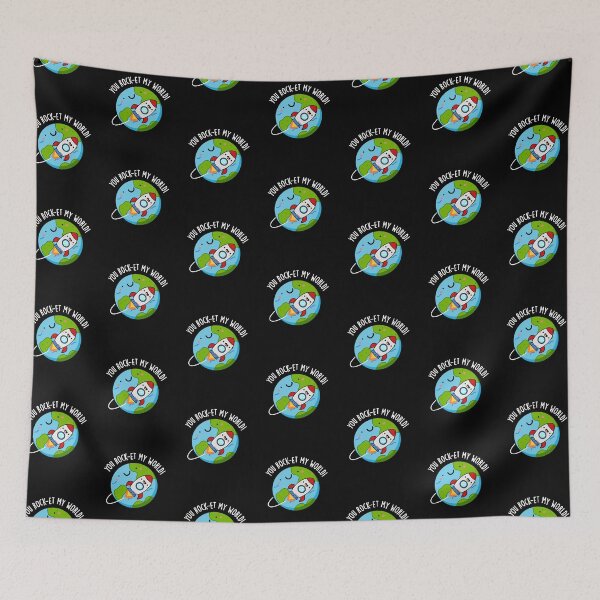 Item preview, You Rock-et My World Funny Rocket Puns (Dark BG) designed and sold by punnybone.
