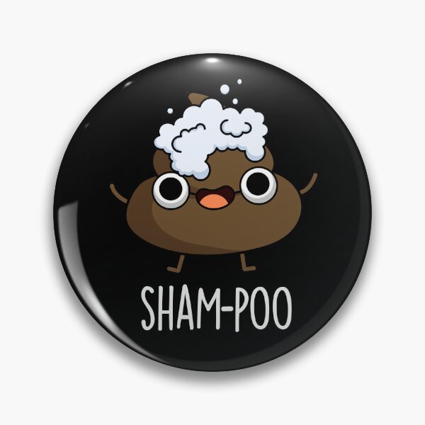Item preview, Sham-poo With Shampoo Bubbles Funny Poop Puns (Dark BG) designed and sold by punnybone.