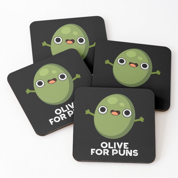 Item preview, Olive For Puns Funny Fruit Puns (Dark BG) designed and sold by punnybone.