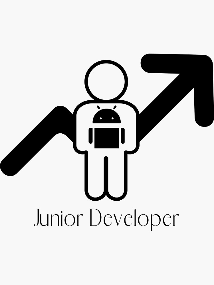 "junior developer" Sticker for Sale by ArtistLibrary | Redbubble
