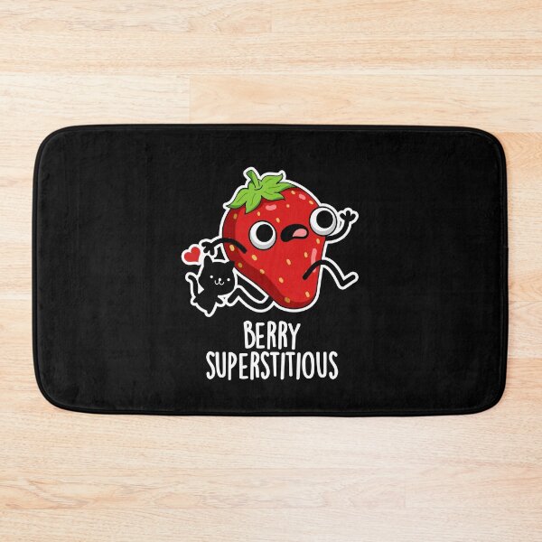 Item preview, Berry Superstitious Funny Fruit Puns (Dark BG) designed and sold by punnybone.