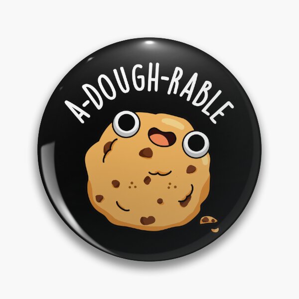 Item preview, A-dough-rable Funny Cookie Puns (Dark BG) designed and sold by punnybone.