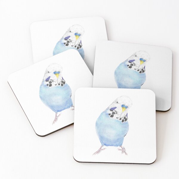 Item preview, Louie the blue budgie designed and sold by ArtbyLeanneWB.