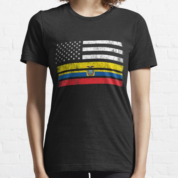 Bandera americana ecuatoriana - camisa de Ecuador eeuu Camiseta esencial