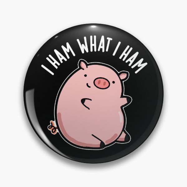 Item preview, I Ham What I Ham Funny Pig Puns (Dark BG) designed and sold by punnybone.