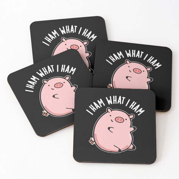 Item preview, I Ham What I Ham Funny Pig Puns (Dark BG) designed and sold by punnybone.