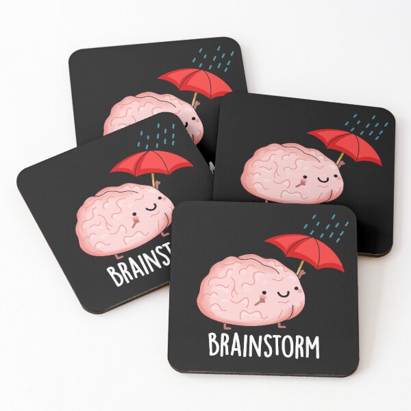 Item preview, Brain Storm Funny Anatomy Puns (Dark BG) designed and sold by punnybone.