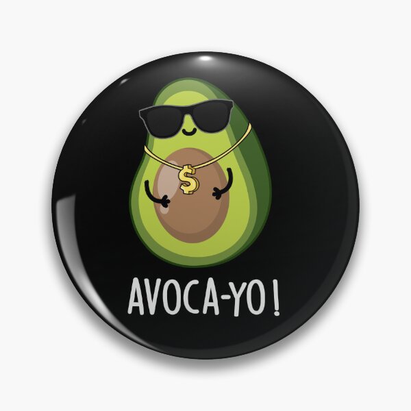 Item preview, Avoca-yo Cool Funny Avocado Puns (Dark BG) designed and sold by punnybone.
