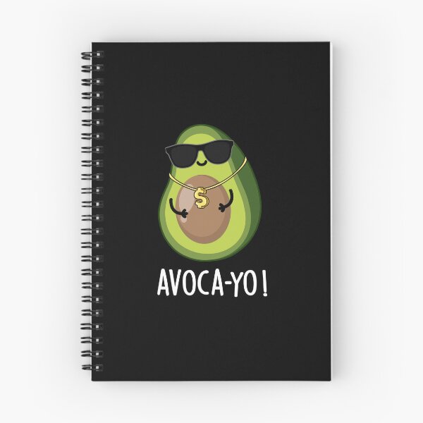 Item preview, Avoca-yo Cool Funny Avocado Puns (Dark BG) designed and sold by punnybone.