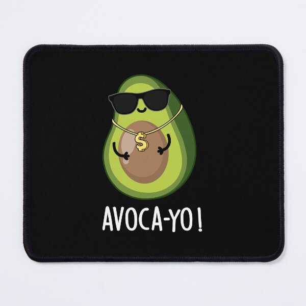 Item preview, Avoca-yo Cool Funny Avocado Puns (Dark BG) designed and sold by punnybone.