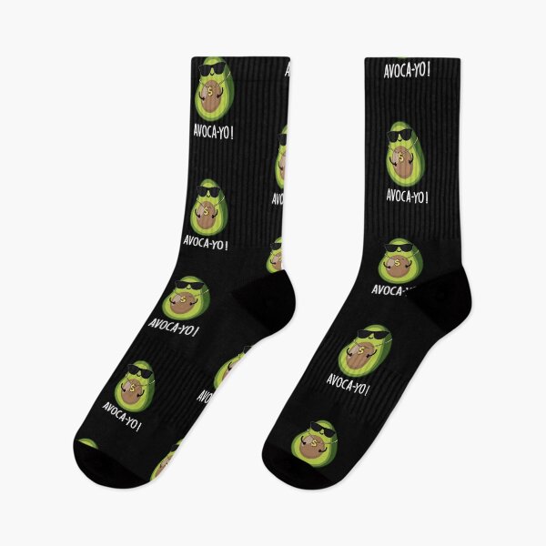 Item preview, Avoca-yo Cool Funny Avocado Puns (Dark BG) designed and sold by punnybone.