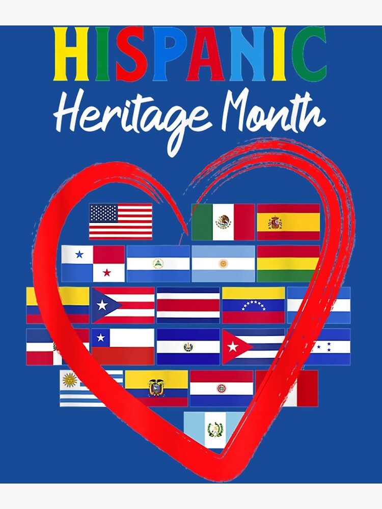 hispanic-heritage-month-latino-countries-heart-flags-poster-for-sale