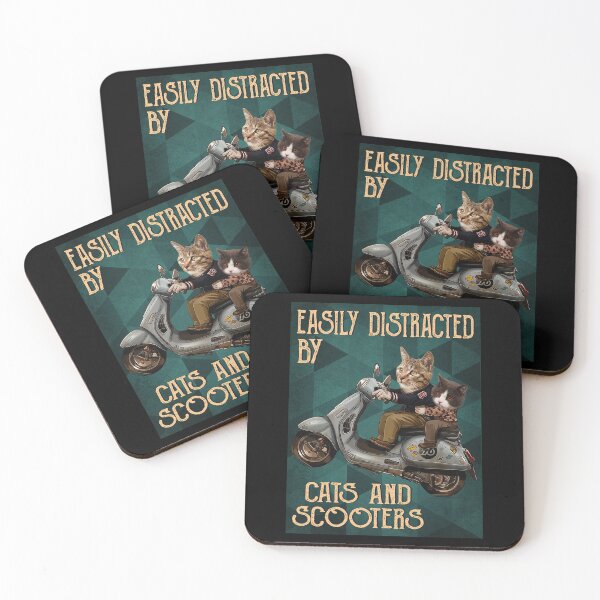 Item preview, Easily Distracted By Cat And Scooters designed and sold by laibgomerj.