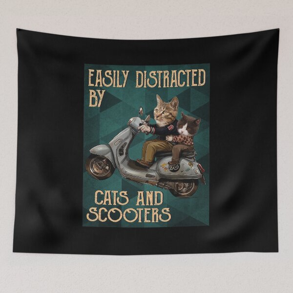 Item preview, Easily Distracted By Cat And Scooters designed and sold by laibgomerj.